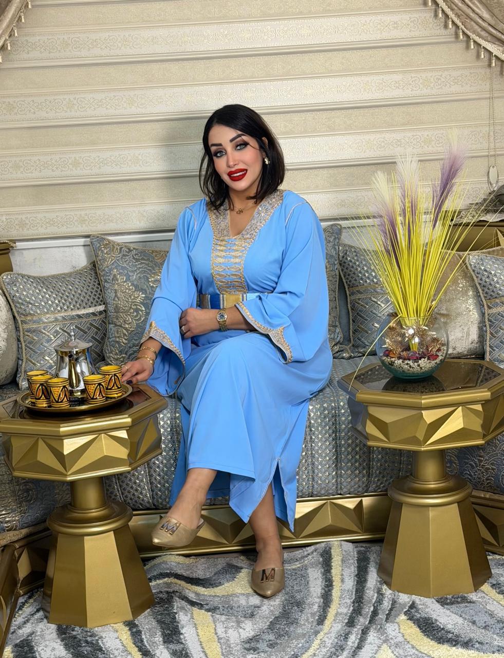 قفطـان  مطروز بالصام او بالمظمـة